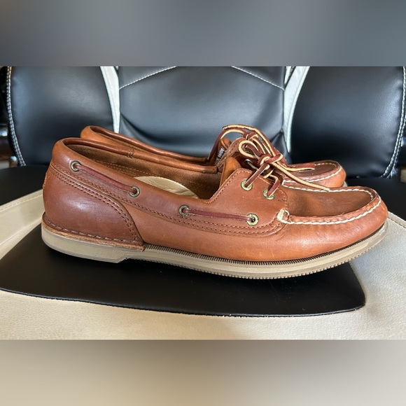 Rockport Men's Brown Leather Boat Shoes - Picture 6 of 7